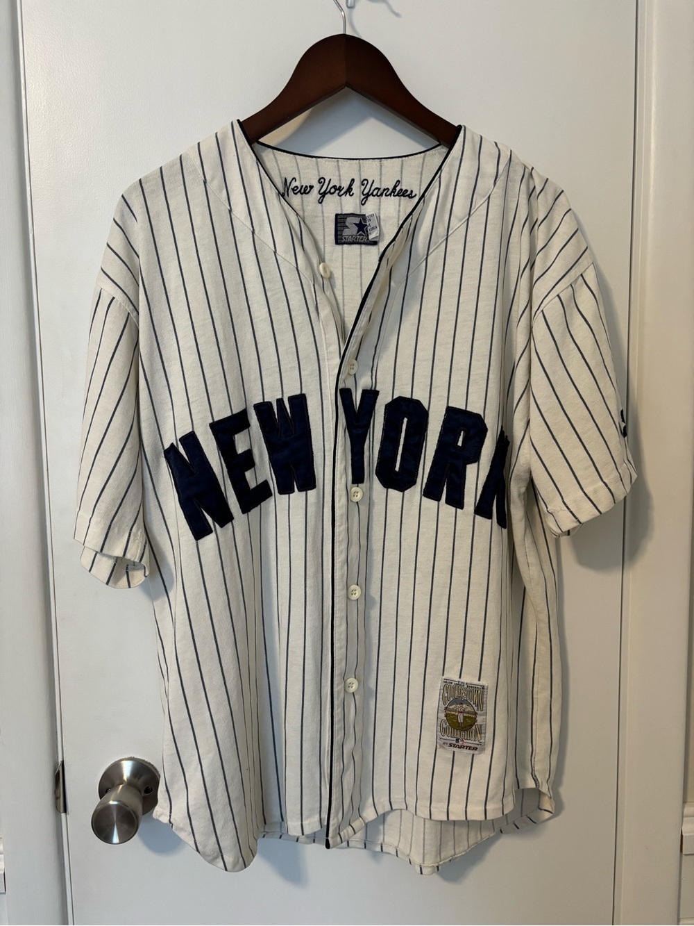 Vintage Starter New York Yankees Cooperstown Collection Baseball Jersey - Size M